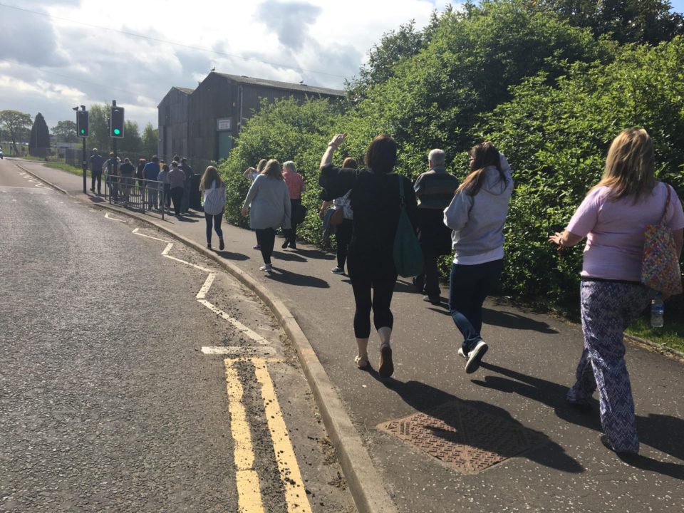 Walkers at the 2018 Walk a Mile event